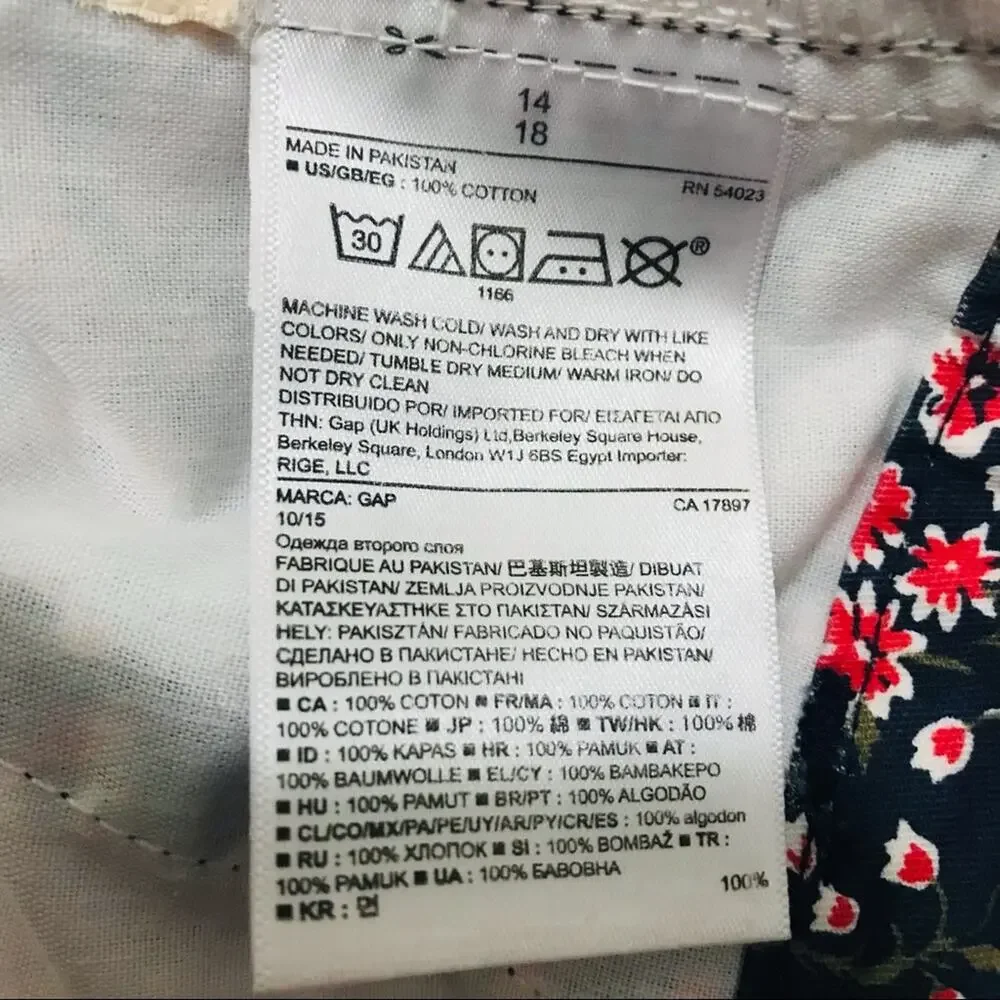 GAP flowered shorts size 14 - Picture 3 of 7